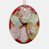 Zucker-Herzkekse, Personalisierte Weihnachten Keramik Ornament (Rechts)