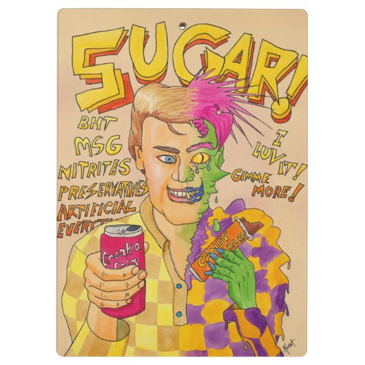 Zucker! Klemmbrett (Rückseite)