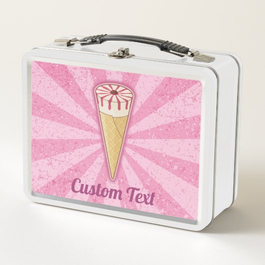 Zucker-Kone-Eiscreme Metall Brotdose (Vorderseite)