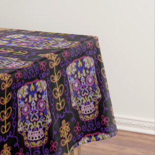 Zucker-Kunst-Totenkopf-Muster Tischdecke