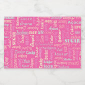 Zucker Lebensmitteletikett (Einzelnes Label)