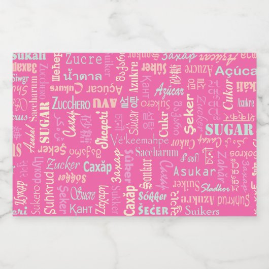 Zucker Lebensmitteletikett (Einzelnes Label)