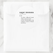 ZUCKER MOMMA RUNDER AUFKLEBER (Tasche)