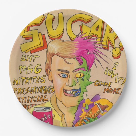 Zucker! Pappteller (Vorderseite)