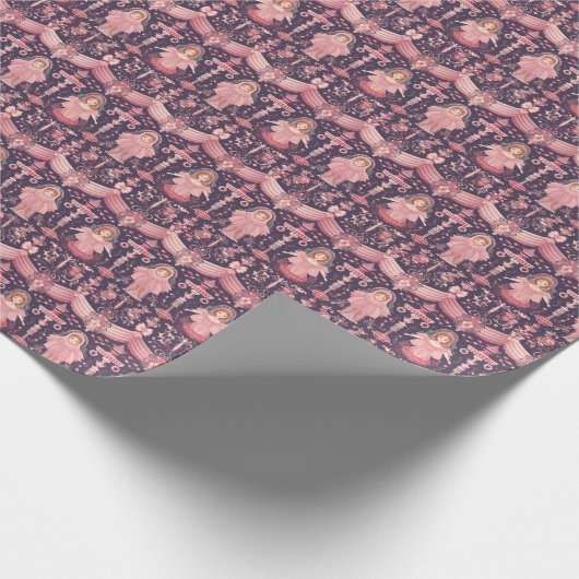 Zucker-Pflaume-Fairy, elegantes Nutcracker-Wunderl Geschenkpapier (Ecke)