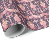 Zucker-Pflaume-Fairy, elegantes Nutcracker-Wunderl Geschenkpapier (Rolleneckpunkt)