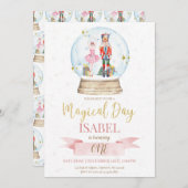 Zucker-Pflaume Fairy und Nutcracker Magischer Gebu Einladung (Vorne/Hinten)