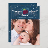 Zucker-Pflaume-Kisses-Karte mit Umschlag (Vorne/Hinten)