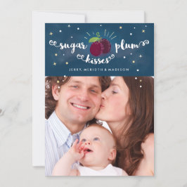 Zucker-Pflaume-Kisses-Karte mit Umschlag