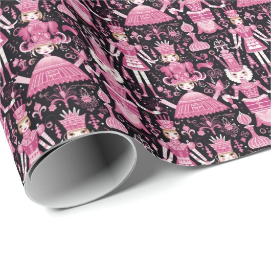 Zucker-Pflaume-Mühle, verzauberte Nutcracker-Balle Geschenkpapier (Rolleneckpunkt)