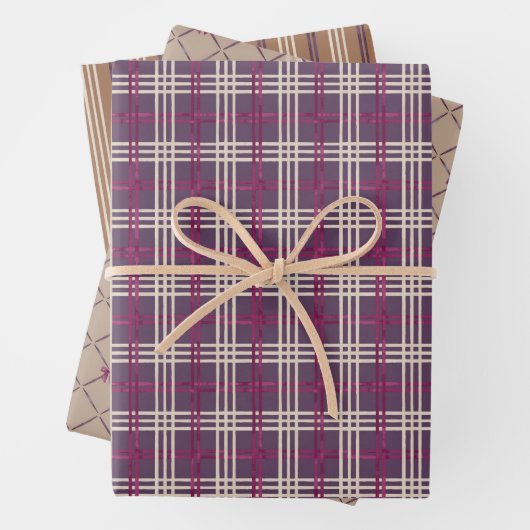 Zucker-Pflaume - Set Pflaume & Bows, Weihnachtsges Geschenkpapier Set (Beispiel)