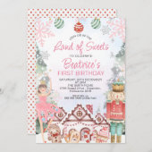 Zucker-Pflaumenzucht und Lebkuchengebäck Geburtsta Einladung (Vorne/Hinten)