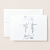 Zucker-Pflaumenzucht und Weihnachten Folienkarte (Vorderseite mit Umschlag)