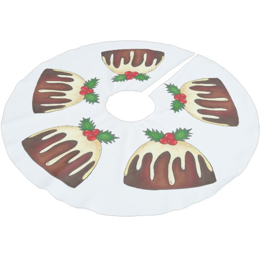 Zucker Pudding Weihnachtsfest Dessert Polyester Weihnachtsbaumdecke (Schrägansicht)