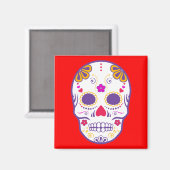 Zucker-Schädel: 1 Magnet (Vorderseite/Rückseite)