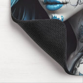 Zucker Schädel 9 blau Mousepad (Ecke)