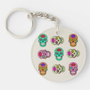 Zucker Schädel Acryl Schlüsselanhänger