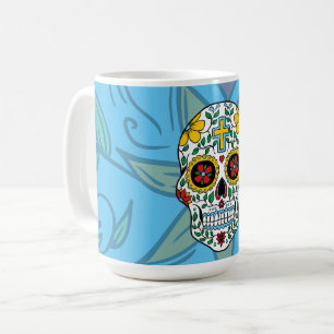 Zucker-Schädel-Cinco-De-Mayo-farbenfroher Becher Kaffeetasse