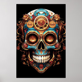 Zucker-Schädel-Designs cooler Typ mit einem coolen Poster