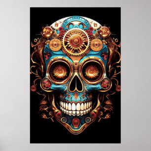 Zucker-Schädel-Designs cooler Typ mit einem coolen Poster
