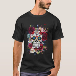 Zucker-Schädel Dia De Los Muertos La Catrina Tag D T-Shirt