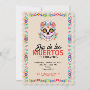 Zucker-Schädel Dia de los Muertos Tag der Toten Einladung