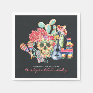 Zucker-Schädel Día de los Muertos Thema Serviette