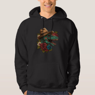 Zucker-Schädel-Dinosaurier-Sombrero Cinco de mayo  Hoodie