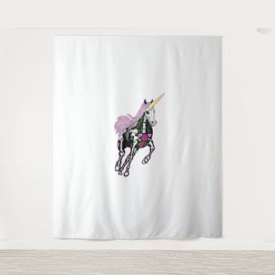 Zucker-Schädel-Einhorn-Tag-der-Toten-T-Shirt Wandteppich