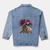 Zucker-Schädel-Jacke Jeansjacke (Rückseite)
