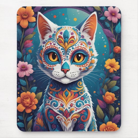 Zucker-Schädel-Kätzchen Mousepad (Vorne)