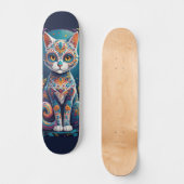 Zucker-Schädel-Kätzchen Skateboard (Vorderseite)