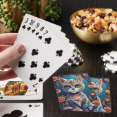 Zucker-Schädel-Kätzchen Spielkarten (In Situ)