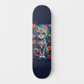 Zucker-Schädel-Kitty Skateboard (Vorderseite)