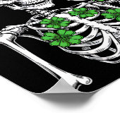 Zucker-Schädel-Kleeblatt St. Patricks Day Männer F Poster (Ecke)
