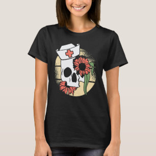 Zucker-Schädel-Krankenschwester T-Shirt