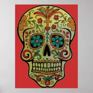 Zucker-Schädel-Kunst, Tag der Toten Poster
