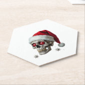Zucker-Schädel-mit-Santa-Hut-Tee-Weihnachten-Pyjam Untersetzer (angewinkelt)
