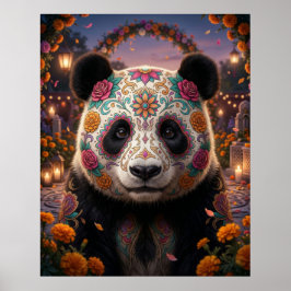 Zucker-Schädel-Panda Poster
