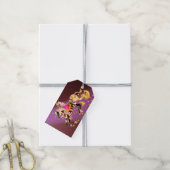 Zucker-Schädel-Pferd & Lady rote Rose Geschenkanhänger (Mit Garn)