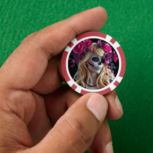 Zucker-Schädel-Pokerchips Pokerchips (Hand)