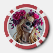 Zucker-Schädel-Pokerchips Pokerchips (Rückseite)