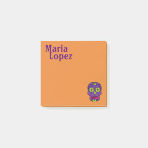 Zucker-Schädel Post-it Klebezettel
