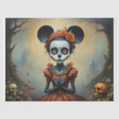 Zucker-Schädel-Puppe-Decoupage Seidenpapier (Vorderseite)