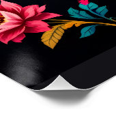 Zucker-Schädel-Rosen Poster (Ecke)