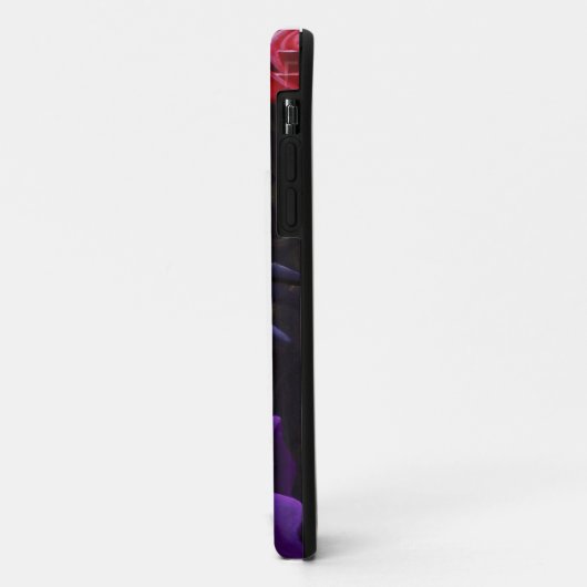 Zucker Schädel-Rote Rosen Lila Case-Mate iPhone Hülle (Hinten/Links)