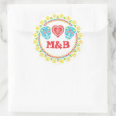 Zucker-Schädel-Rundaufkleber Runder Aufkleber (Tasche)