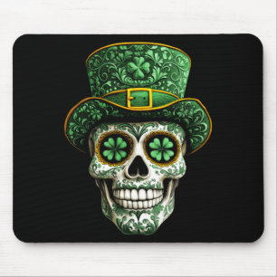 Zucker-Schädel-St.-Patrick-Tag der Regierung Mousepad