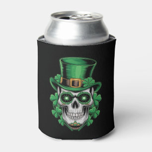 Zucker-Schädel-St.-Patrick-Tag Glücksklee  Dosenkühler
