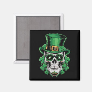 Zucker-Schädel-St.-Patrick-Tag Glücksklee  Magnet